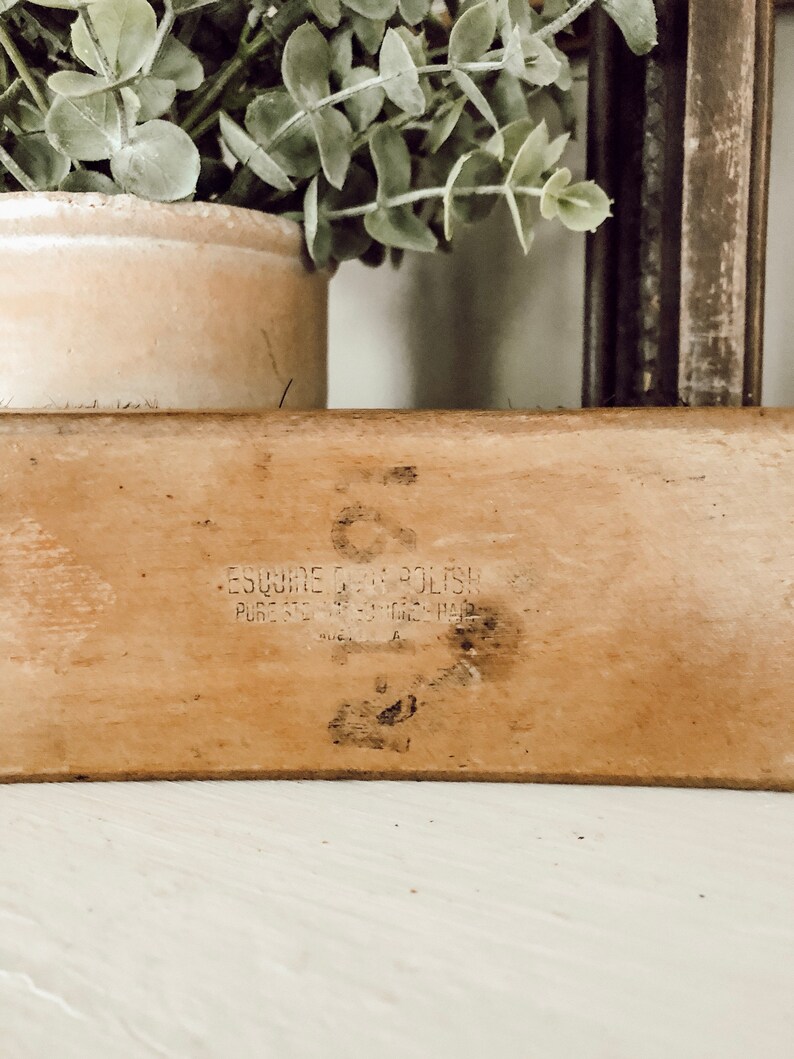 Vintage Wooden Shoe Brush Shoe Shine Brush