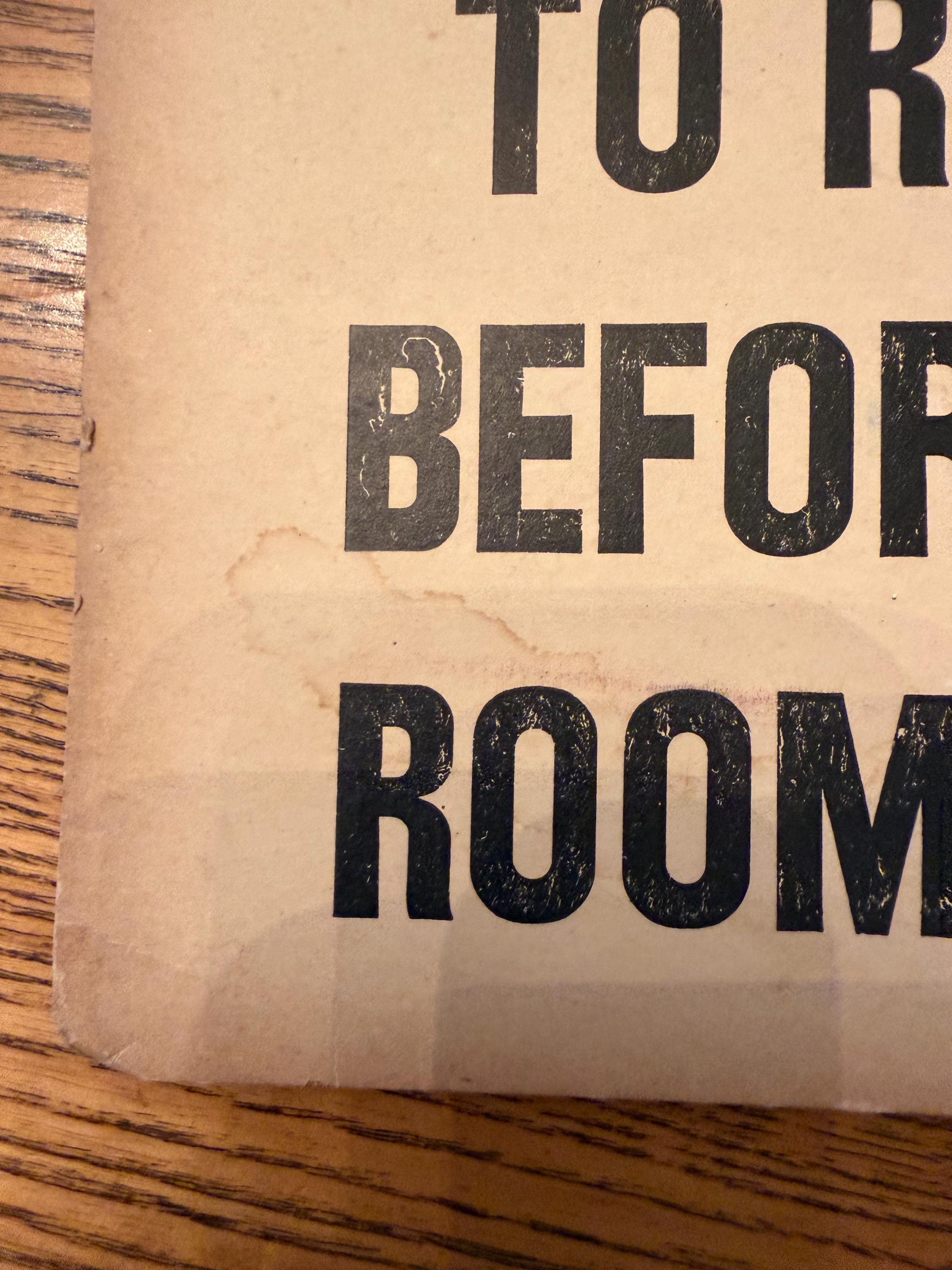 Vintage Card Stock Sign - Etsy