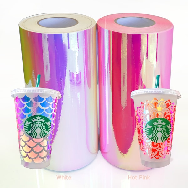 Opal Holographic Adhesive Vinyl, Monogram Decal, Craft decal, Tumbler Vinyl,Permanent vinyl  12" X 12"