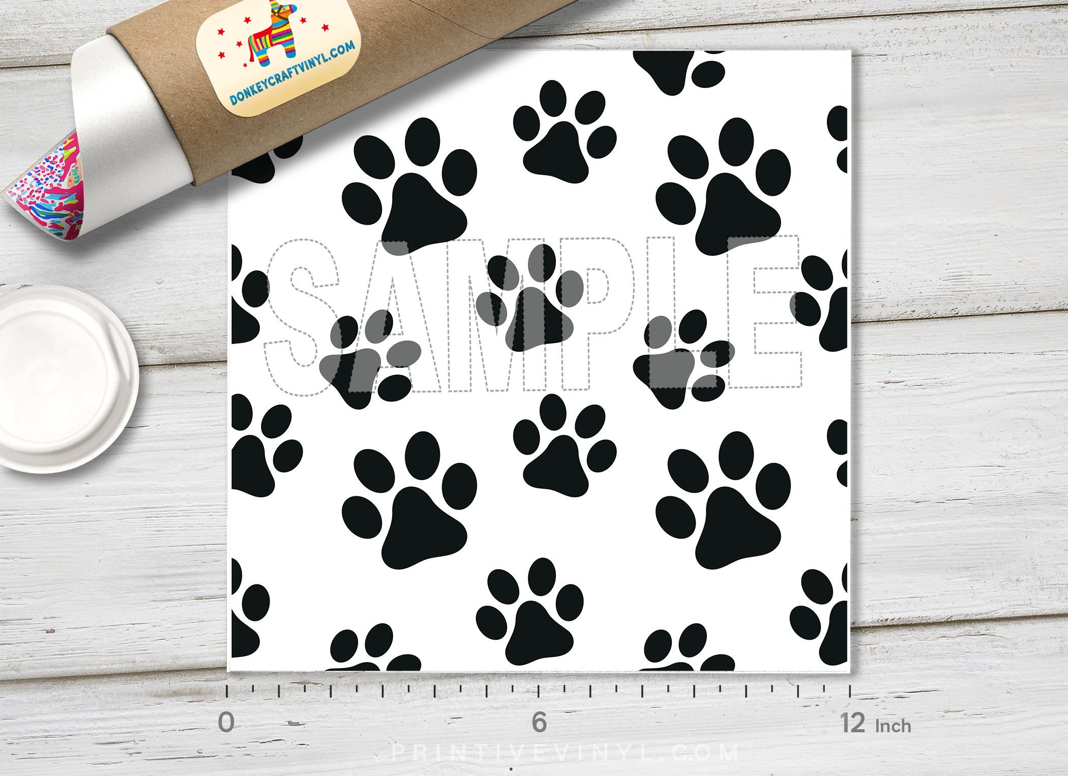 Patterned Vinyl Dog Paw Foot Print Printed HTV Adhesive Etsy