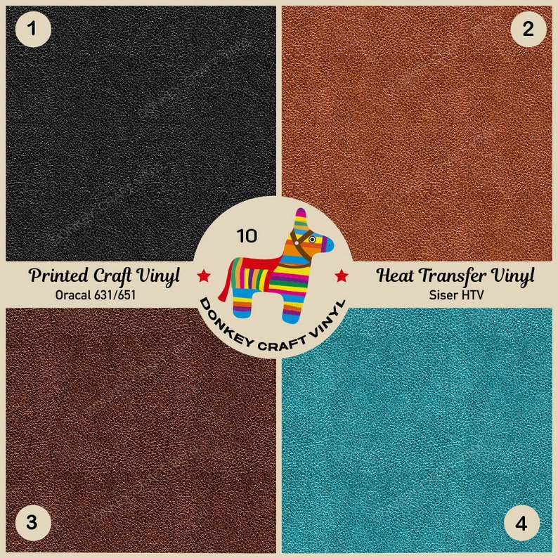 Leather Texture Printed HTV Pattern Vinyl Siser Heat Etsy