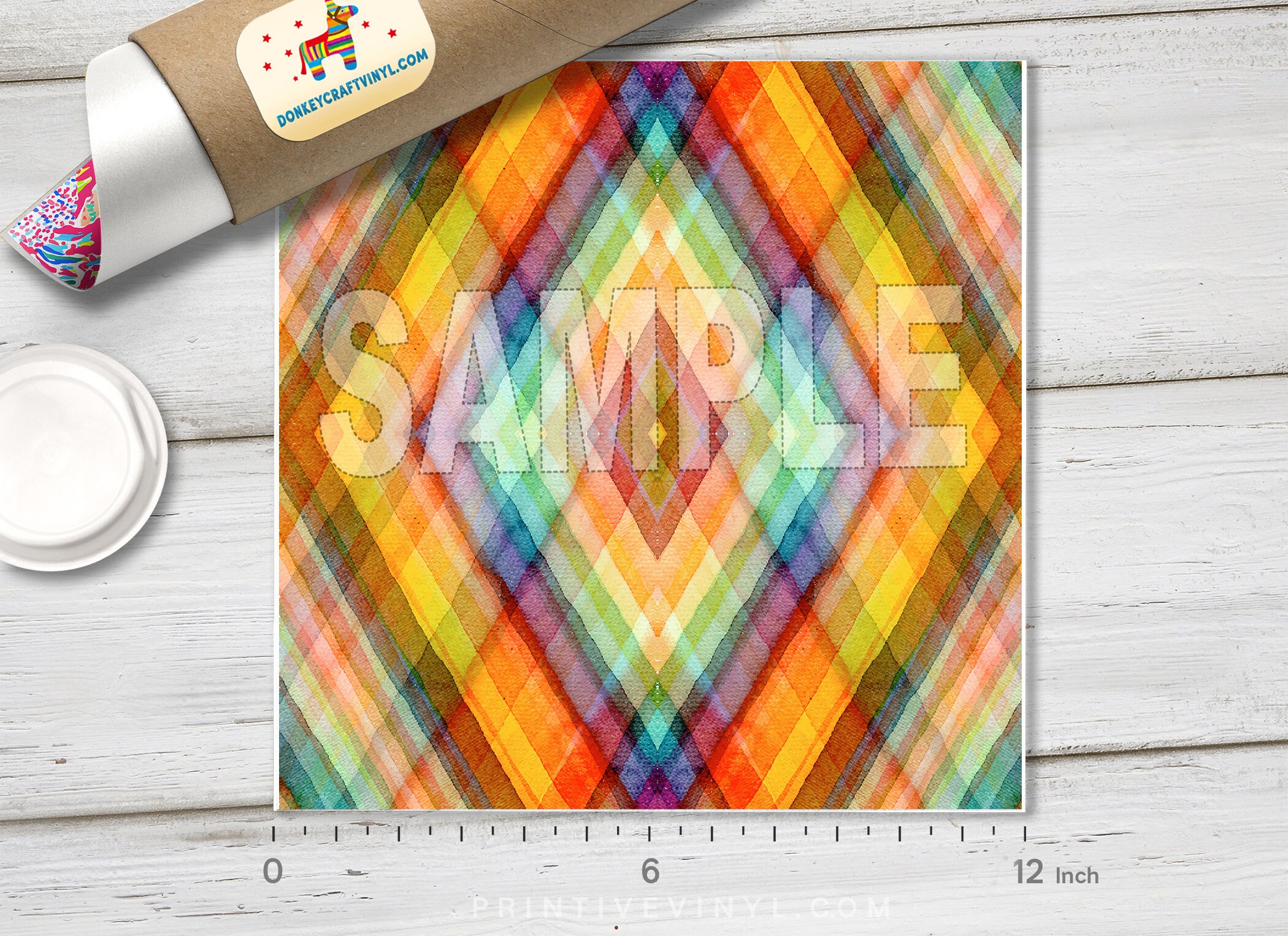 Abstract Pattern Htv Abstract Tartan Watercolor Printed HTV Pattern Vinyl - Etsy