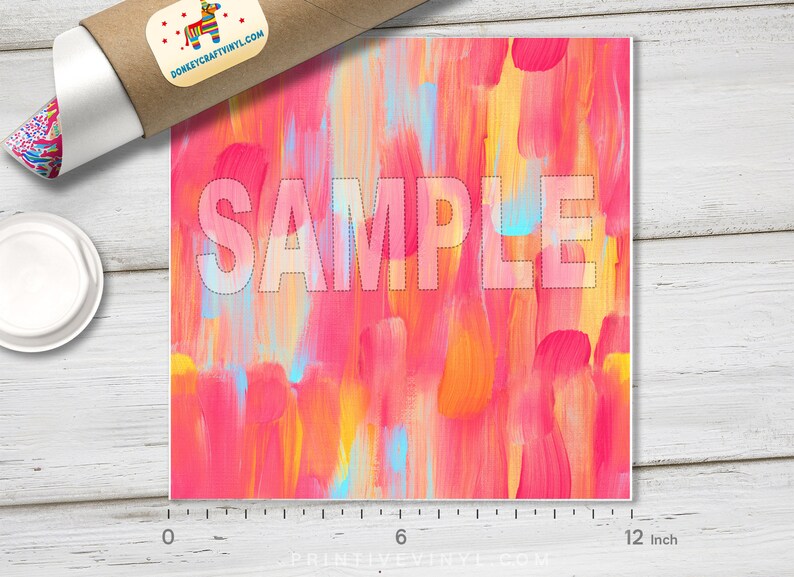 Abstract Pink Painted Printed HTV Pattern Vinyl Iron on Etsy