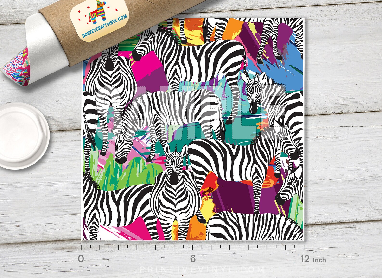 Zebra Jungle Camo Printed HTV Pattern HTV Pattern Vinyl Etsy