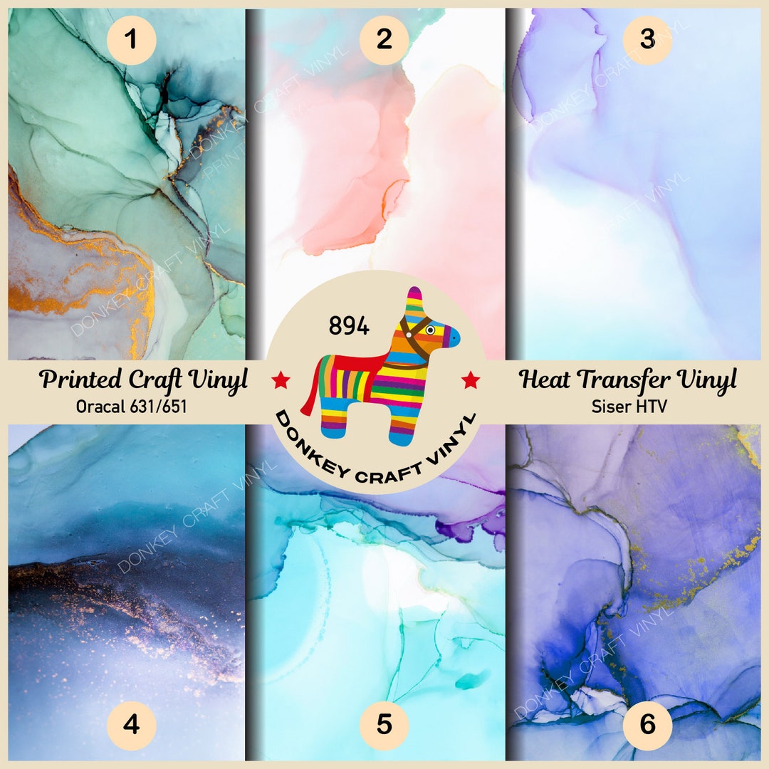 Abstract Alcohol Ink Printed HTV, Pattern Vinyl, Faux Leather, Puff ...