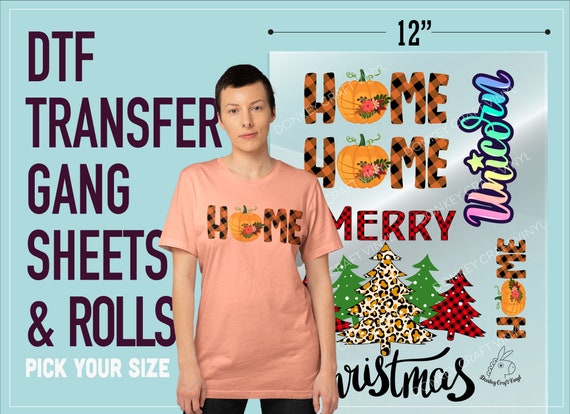 Custom Glitter DTF Transfers - Gang Sheets