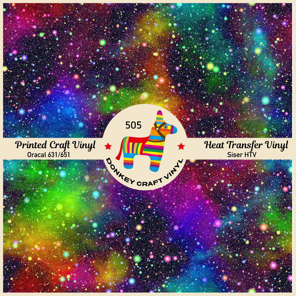 Rainbow Galaxy Nebula Printed HTV Pattern Vinyl Iron on - Etsy