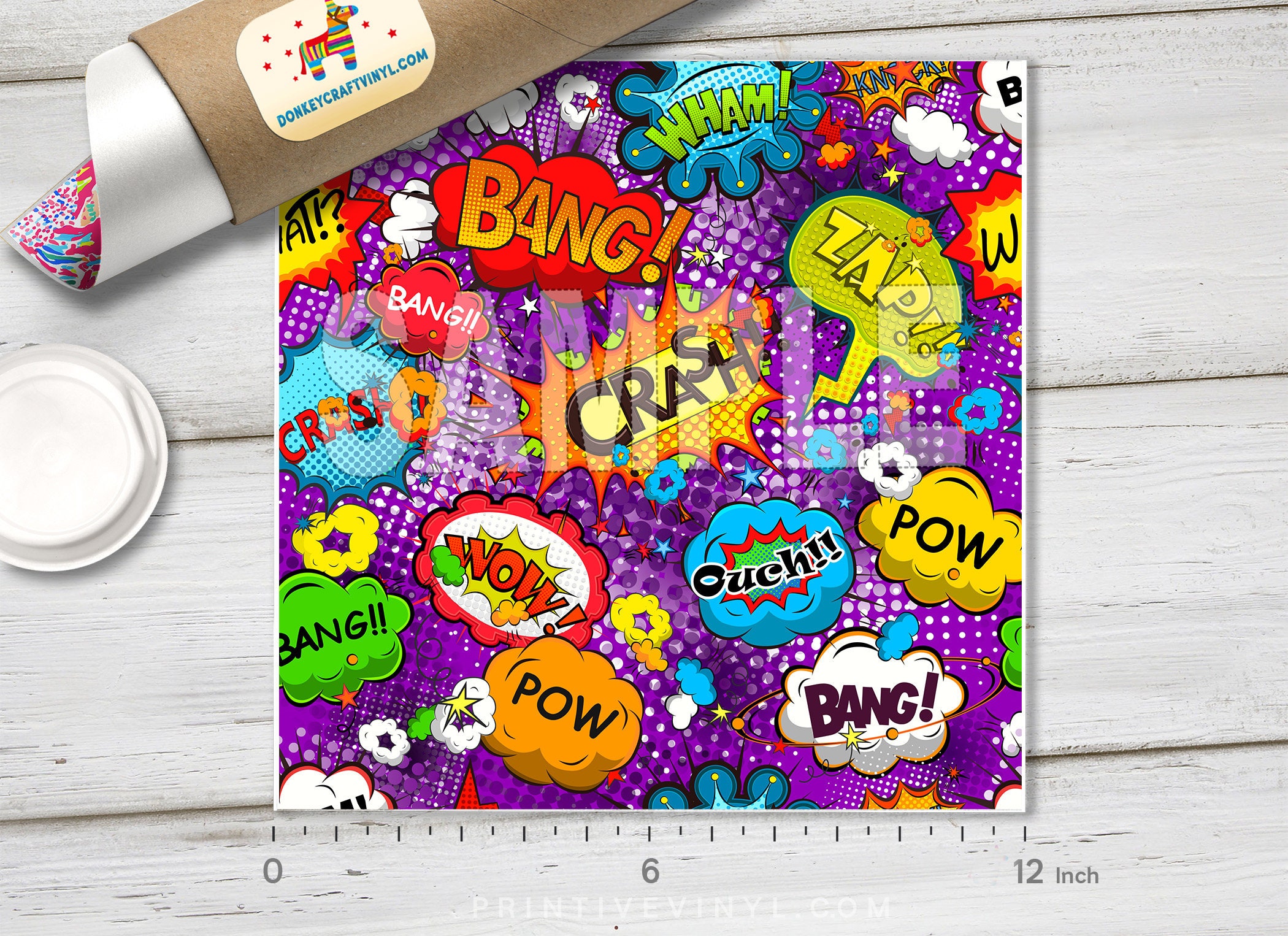 Comic Bubbles Printed HTV, Pattern Vinyl, Patterned Vinyl, Faux Leather ...