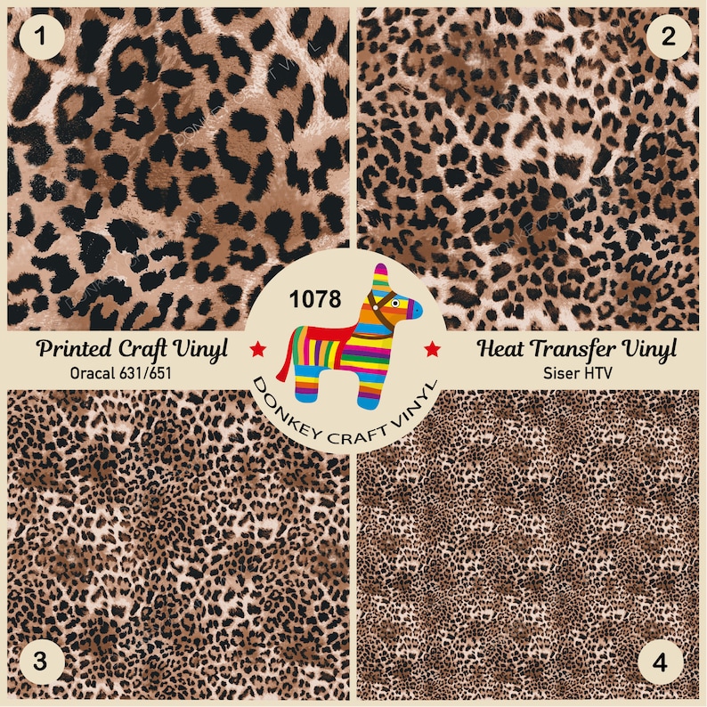 Patterned Vinyl Leopard Printed HTV Oracal 651 Glitter Etsy UK