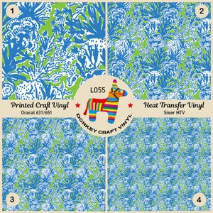 Summer Pattern Vinyl, Glitter HTV, Patterned Iron on Vinyl, Faux leather, Puff Heat transfer Vinyl,  Adhesive Vinyl L055