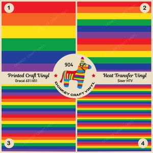 Ombré Rainbow Printed Pattern HTV 12 x 15 Sheet