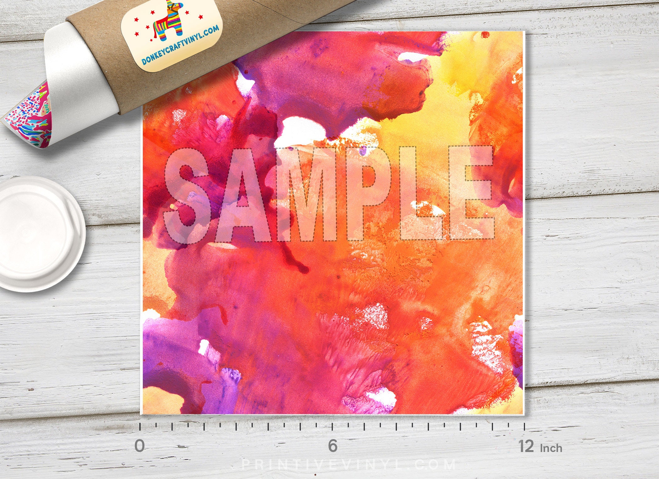 Abstract Watercolor Hand Painting Printed HTV, Pattern Vinyl, Iron on ...