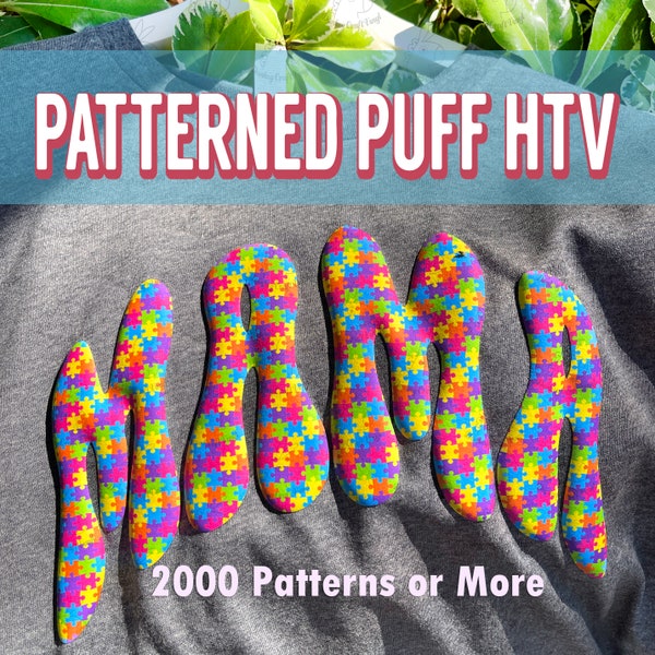 Puff Heat Transfer Vinyl Chart Etsy Canada
