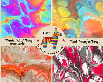 Ombre Pattern Vinyl Sheet, Pattern Heat Transfer Vinyl, HTV or