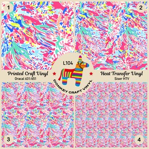Summer Printed Vinyl, Glitter HTV, Patterned Iron on Vinyl, Faux leather, Puff Heat transfer Vinyl,  Adhesive Vinyl L104