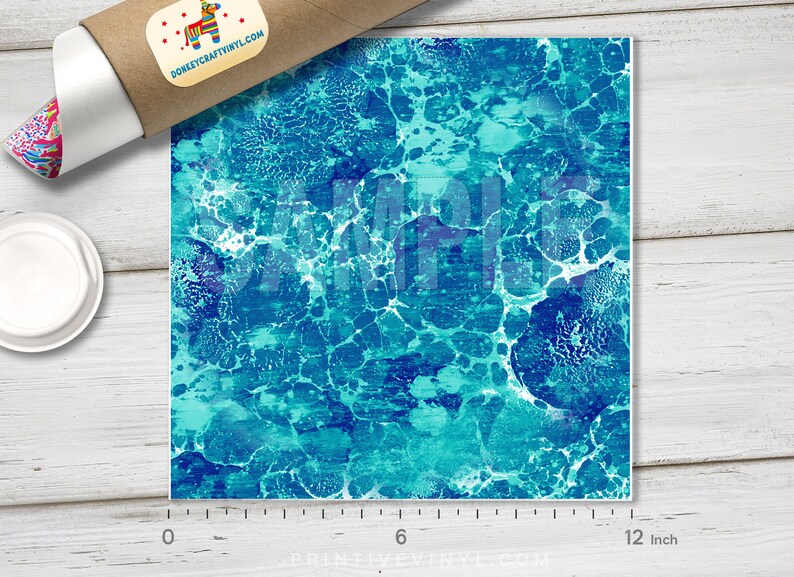 Abstract Blue Marble Printed HTV, Pattern Vinyl, Iron on Vinyl, Glitter ...