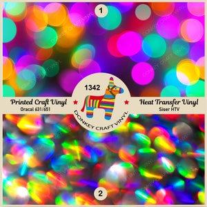 Light Effect, Glitch Sparkles Printed HTV, Pattern Vinyl, Iron on Vinyl, Faux leather, Puff Heat transfer Vinyl,  Adhesive Craft Vinyl- 1342