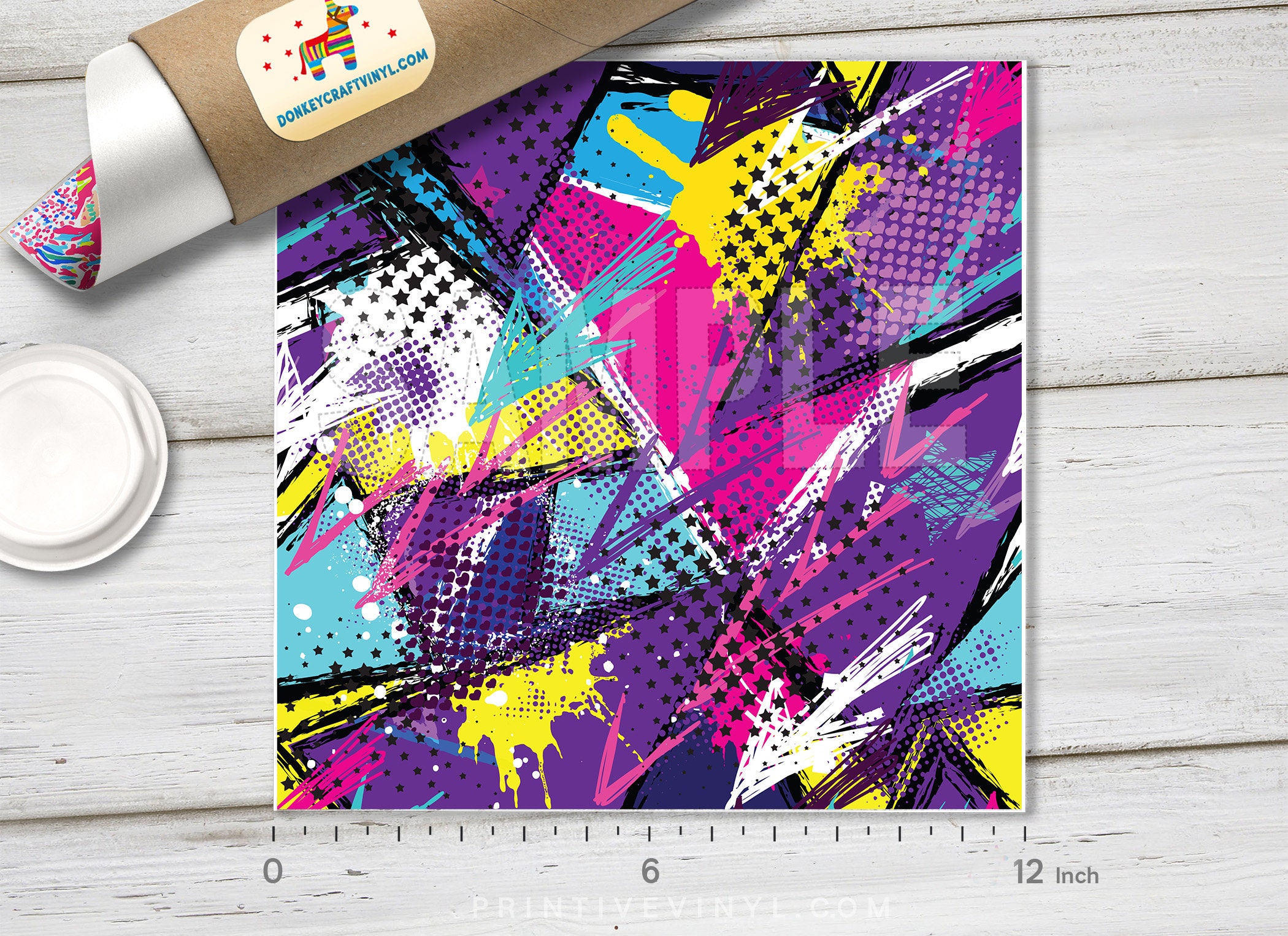 Abstract Pattern Htv Abstract Urban Geometric Graffiti Printed HTV, Pattern Vinyl, Iron on ...