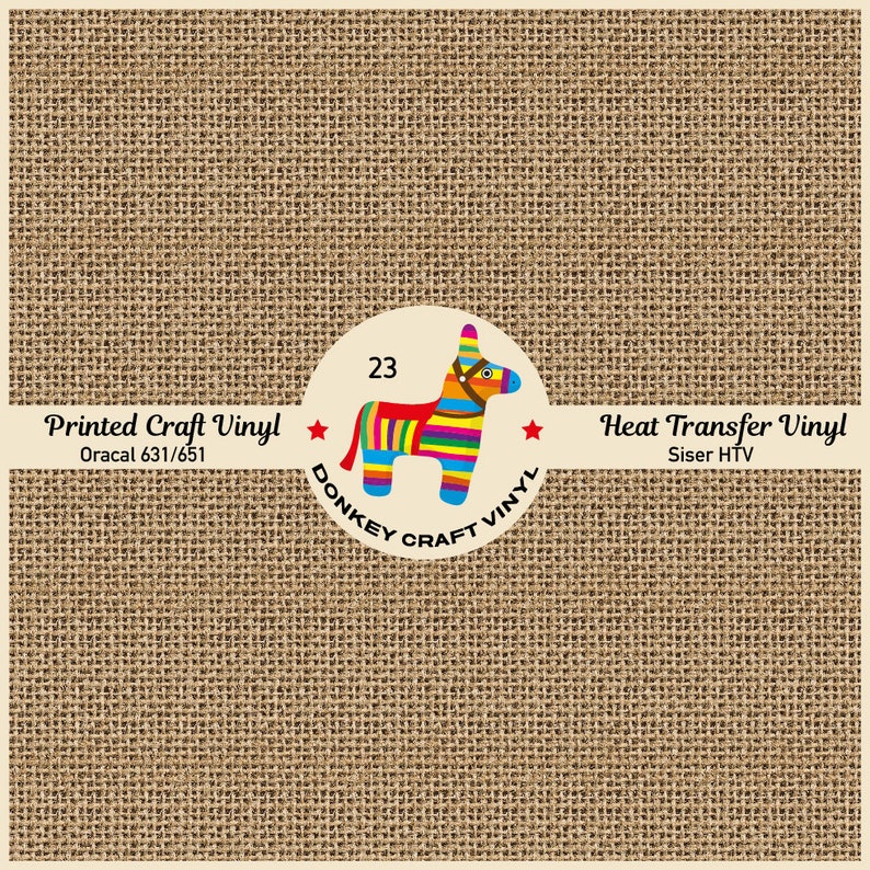 Natural Burlap Printed HTV Pattern Vinyl Siser Heat Transfer Etsy