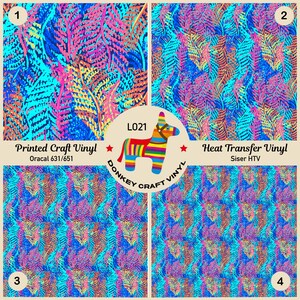 Pastel Corals Printed HTV, Pattern Vinyl, Glitter HTV, Patterned Iron on, Faux leather, Puff Heat transfer Vinyl,  Adhesive Vinyl L021