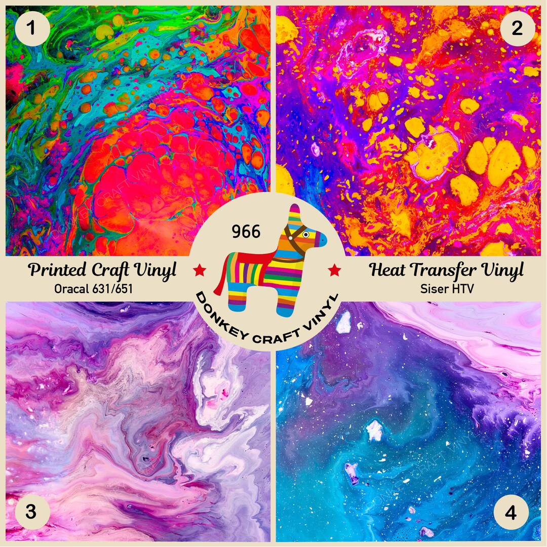 Abstract Pattern Htv Abstract Iridescent Marbling Oil Slick Printed HTV, Pattern HTV, Iron ...