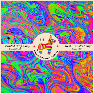 Rainbow Iridescent Oil Pattern Printed 