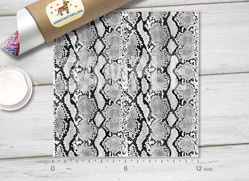 Patterned Vinyl | Black Python Skin, Snake Skin Printed HTV, Adhesive ...