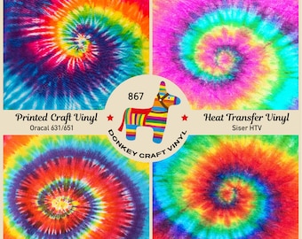 Vinylfolie mit Wirbel-Tie-Dye-Muster, Transferfolie mit Muster, Kunstleder, Puff-Transferfolie, Glitzer-Transferfolie, selbstklebende Bastelfolie – 867