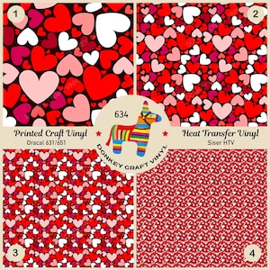 Meuva Happy Valentine's Day Heat Transfer Vinyl HTV Iron on Vinyl Bundle Bundle Suitable for Shirts Patterns Neon Vinyl Floral Heat Transfer Vinyl