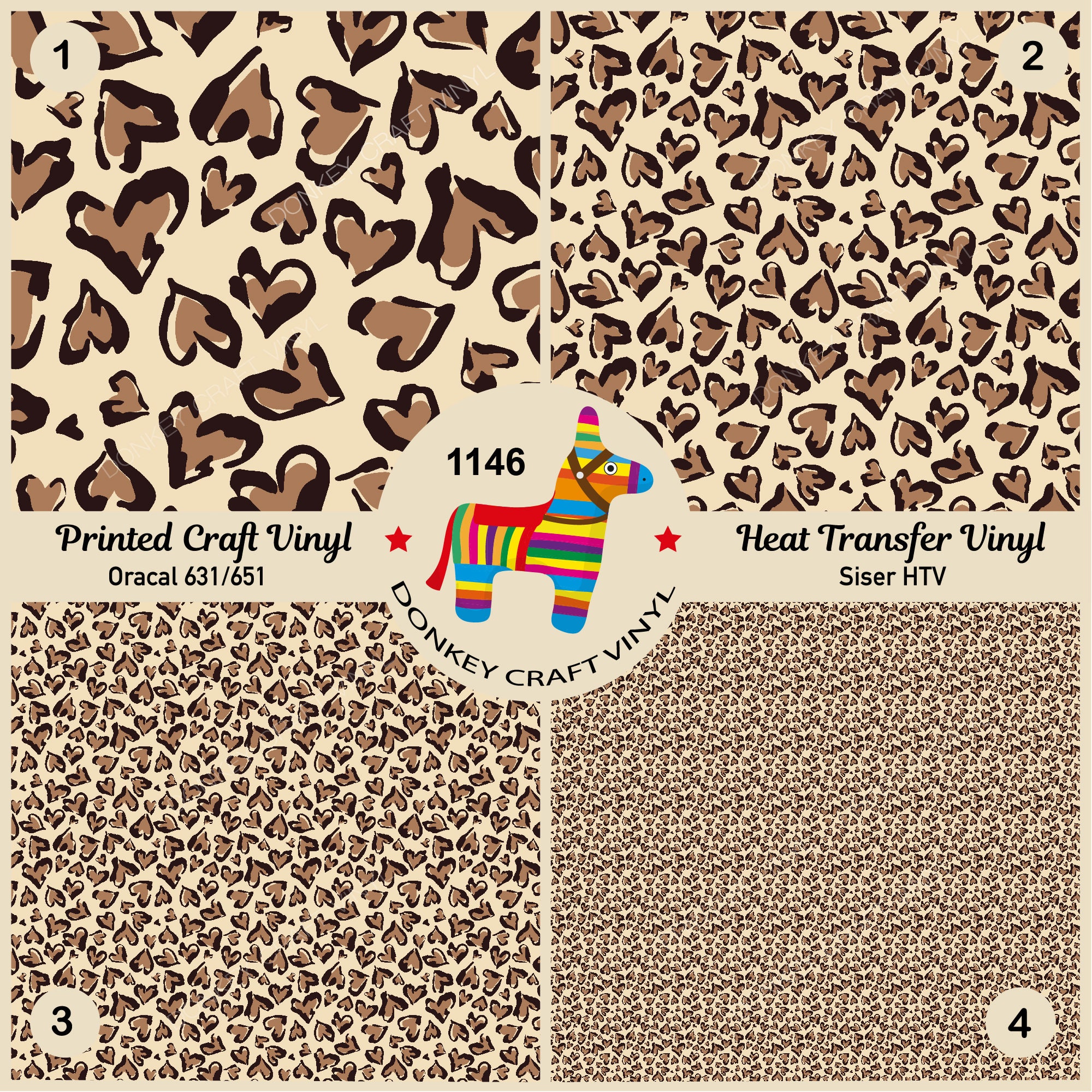 Printed Puff HTV - Pastel Leopard – The Vinyl Warehouse
