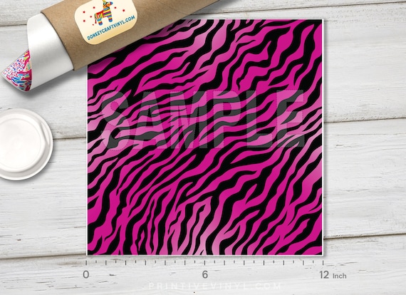 Patterned Vinyl | Pink Zebra Tiger Animal Print Printed HTV
