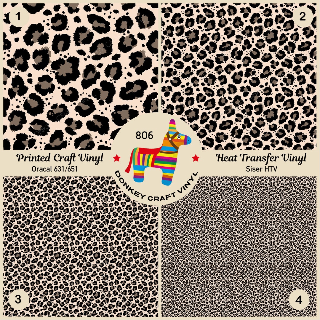 Leopard Color Htv Leopard Cheetah Animal Printed HTV, Patterned Vinyl, Iron on Vinyl ...