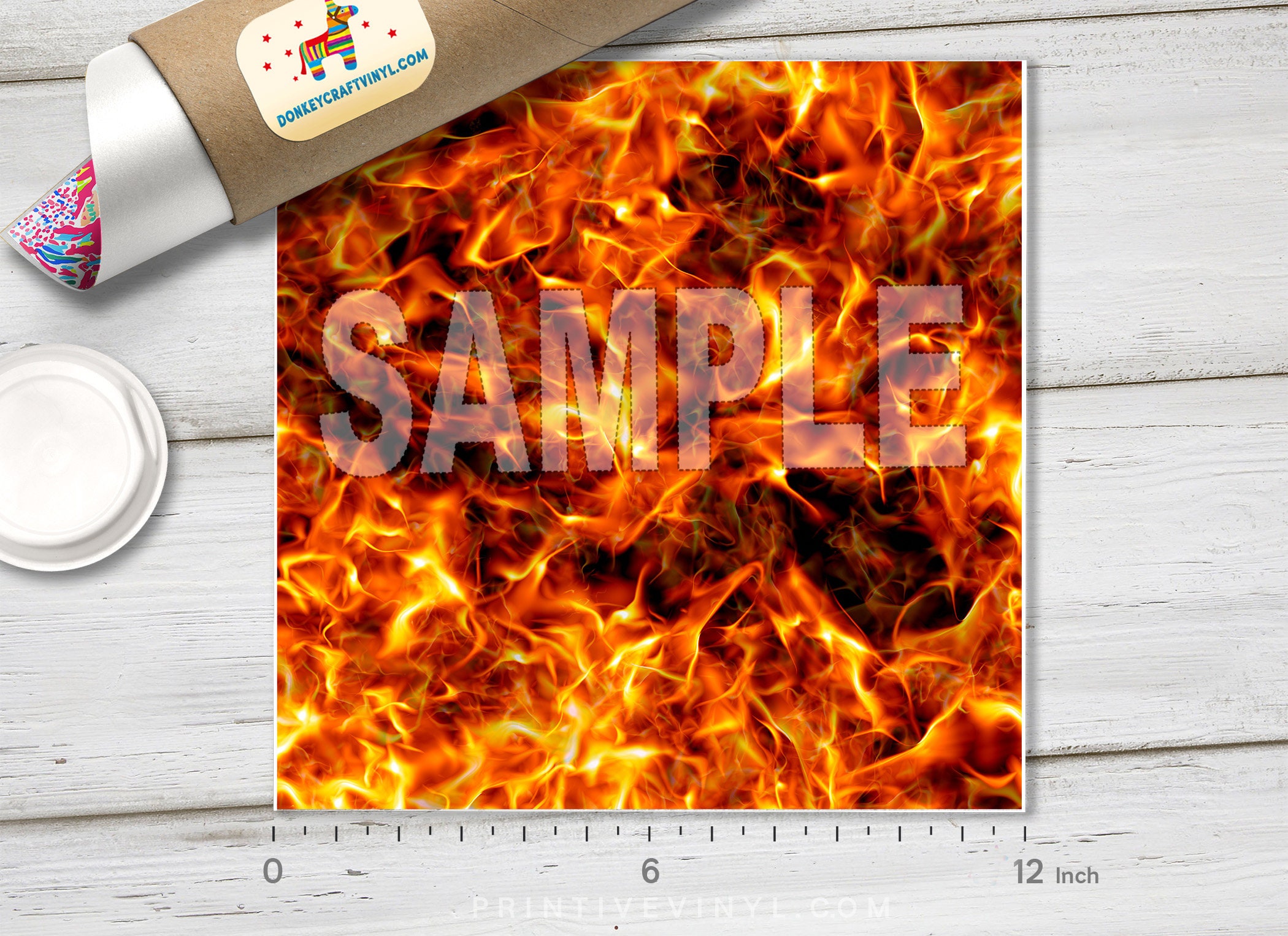 Fire Flame Printed HTV Iron on Vinyl Iron on Pattern Vinyl Etsy UK