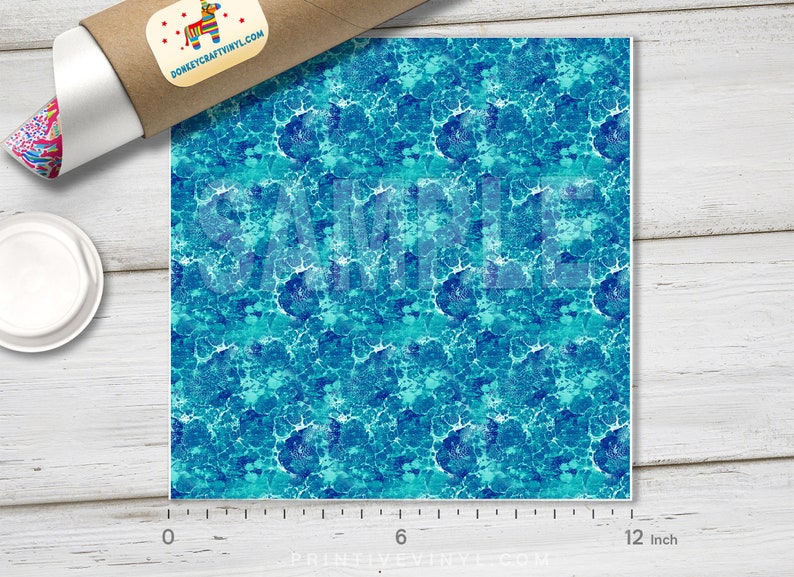 Abstract Blue Marble Printed HTV, Pattern Vinyl, Iron on Vinyl, Glitter ...