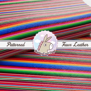 Mexican Serape printed Faux Leather Earring Leather | Purse Leather | Inlay Leather 633