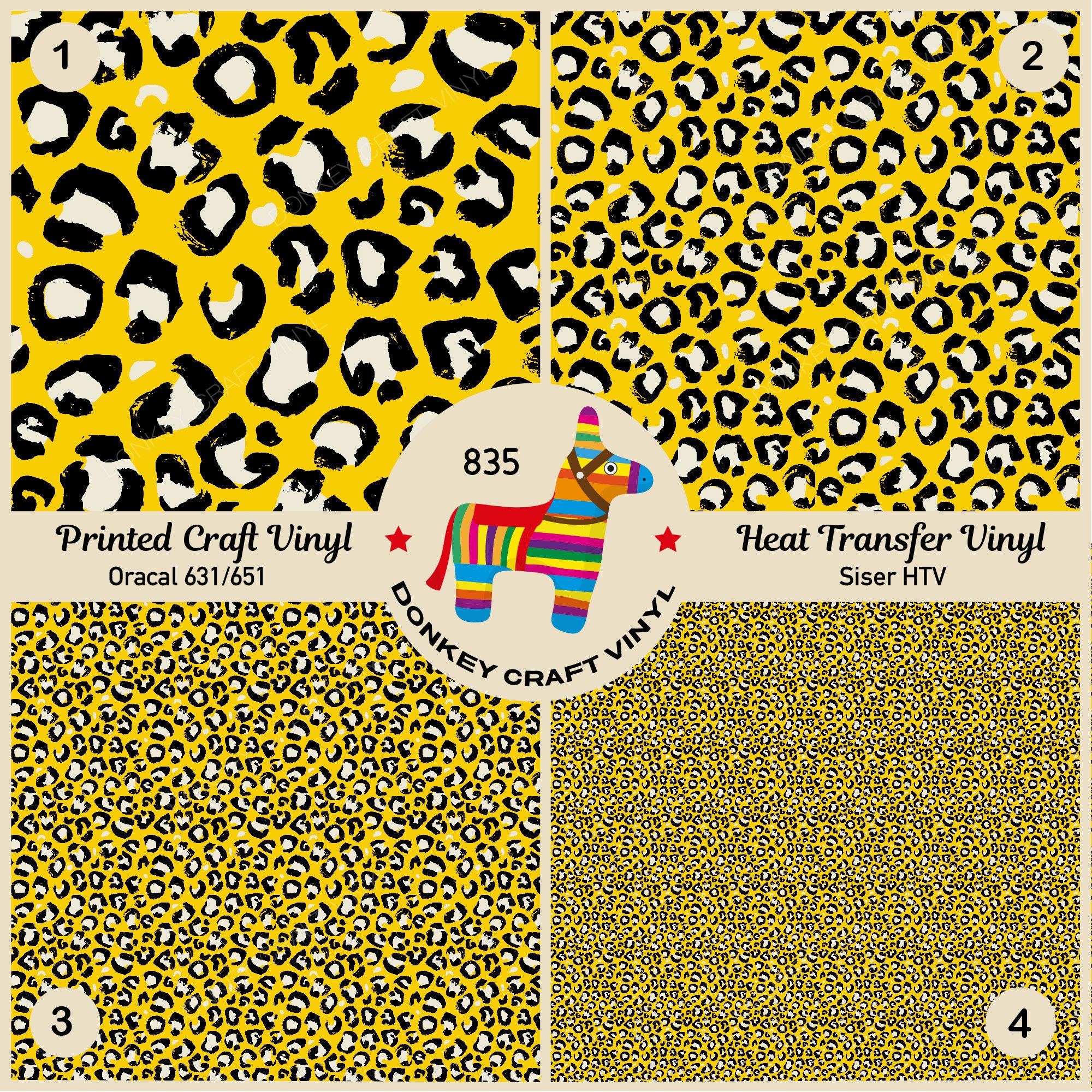 Patterned Vinyl Yellow Leopard Printed HTV, 651,adhesive Craft Vinyl,patterned  Faux Leather, Puff Heat Transfer Vinyl 835 