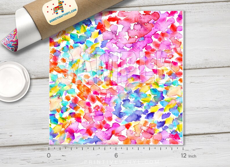 Abstract Pattern Htv Abstract Watercolor Printed HTV Pattern HTV Iron on Vinyl - Etsy