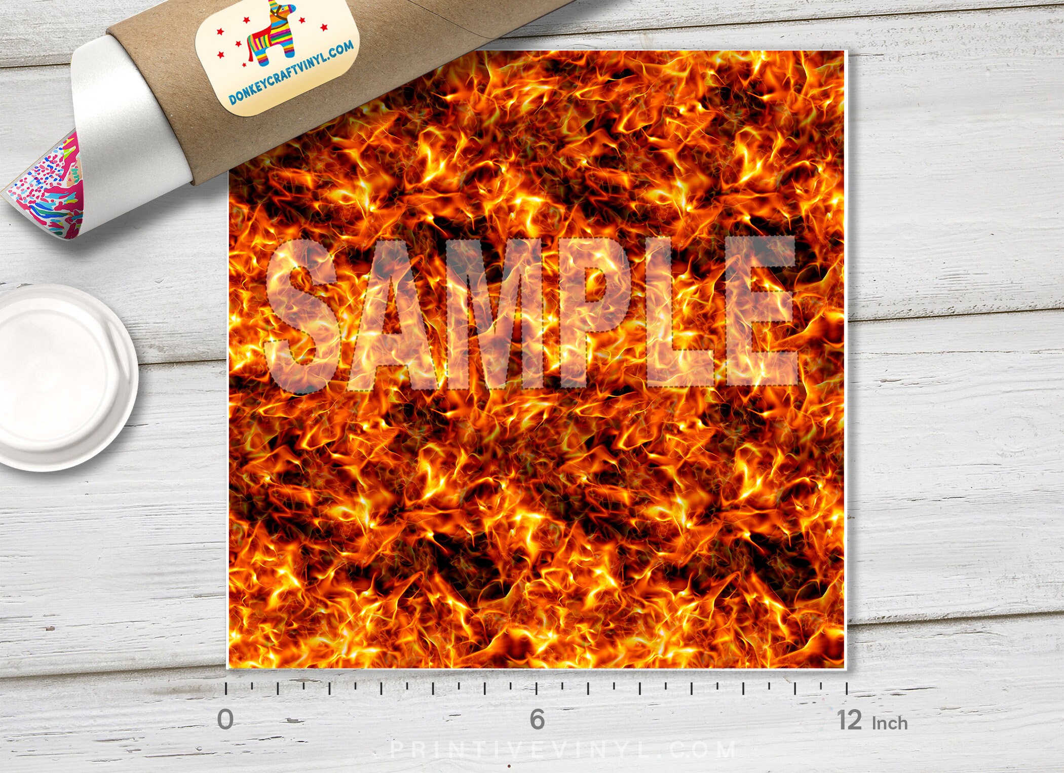 Fire Flame Printed HTV Iron on Vinyl Iron on Pattern Vinyl Etsy UK