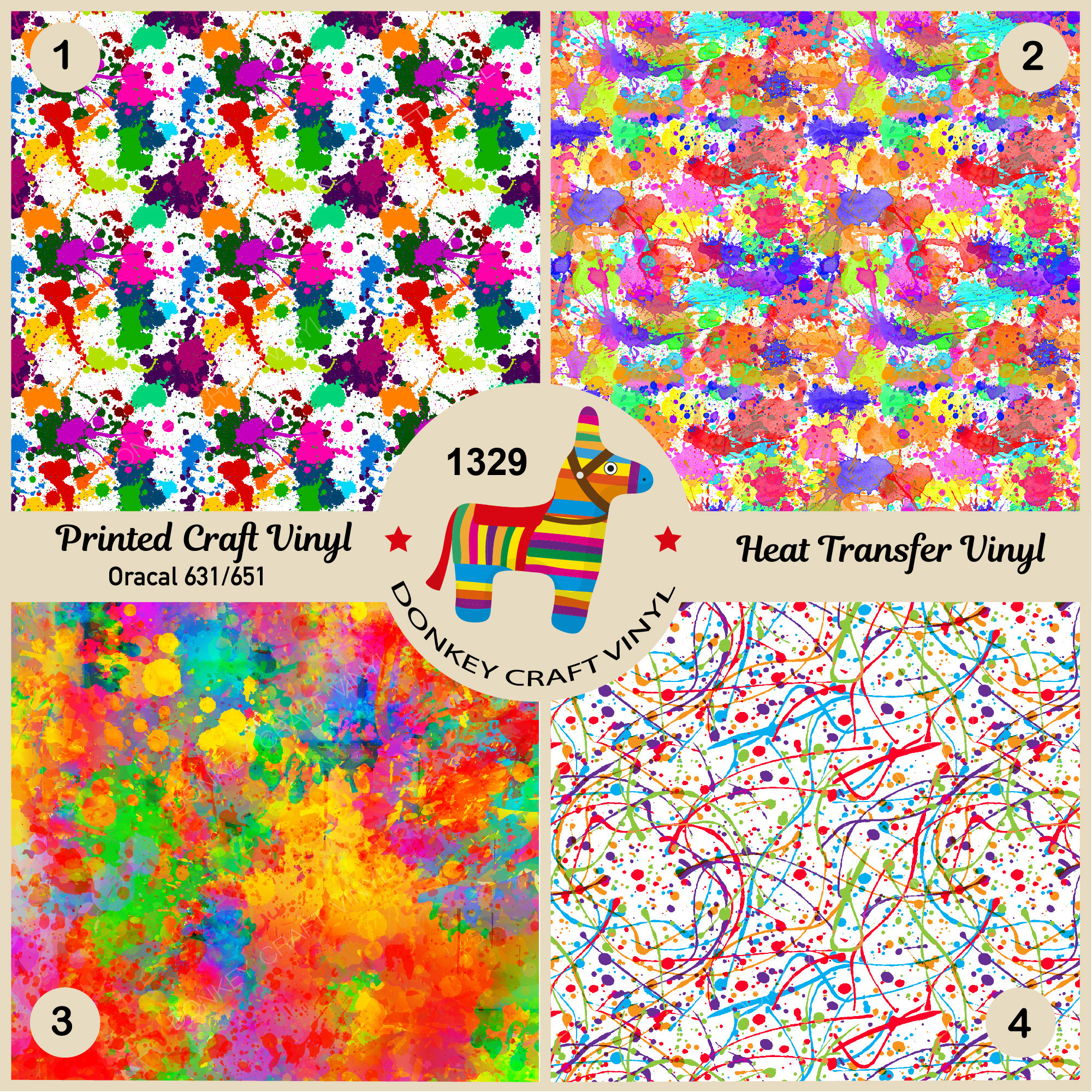 Splatter Htv Roll Abstract Watercolor Splash Splatter Printed HTV, Pattern Vinyl, Iron on ...