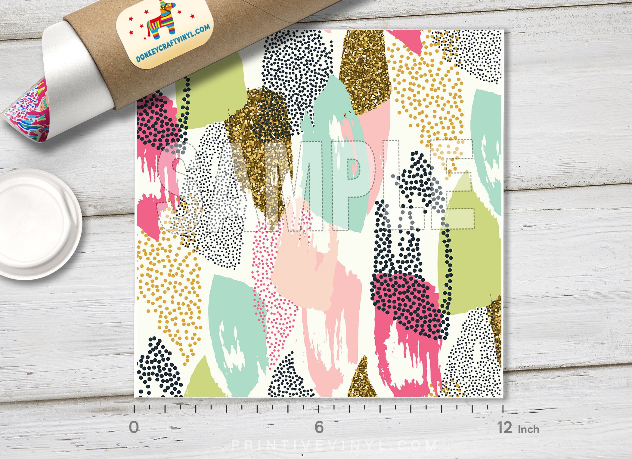 Textured Brush Strokes and Stripes Printed HTV Pattern Vinyl Etsy