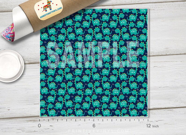 Kids Dinosaurs Pattern Printed HTV,Pattern Vinyl Pattern HTV Patterned Vinyl Siser Heat Transfer Vinyl Oracal Adhesive Craft Vinyl-1127