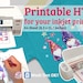 2 Sheets Inkjet Printable HTV Jet-pro SS Printable Heat - Etsy