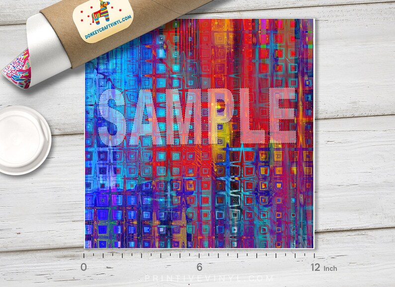 Pattern Htv Printed Abstract Rainbow Printed HTV, Pattern Vinyl, Pattern HTV, Glitter HTV ...