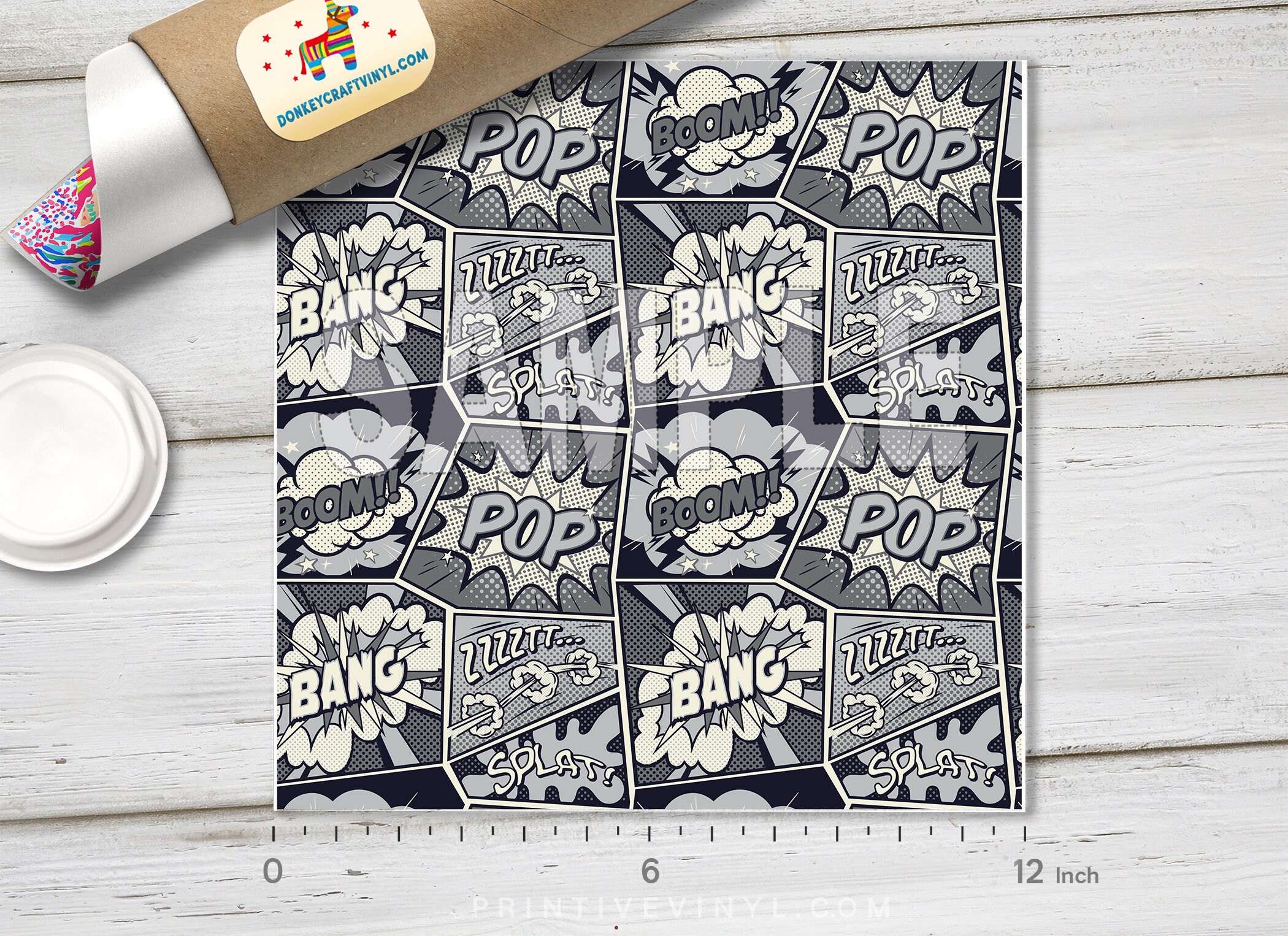 Retro Comic Bubbles Printed HTV Pattern Vinyl Patterned | Etsy