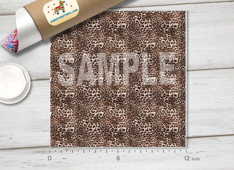 Patterned Vinyl Leopard Printed HTV Oracal 651 Glitter Etsy