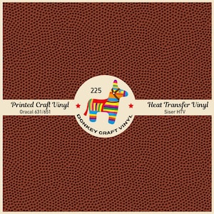 Football Texture Printed HTV, Patterned Vinyl, Faux leather, Puff Heat transfer Vinyl,  Adhesive Craft Vinyl- 225