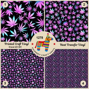 420 Marijuana background Printed HTV, Pattern Vinyl, Glitter HTV, Faux leather, Puff Heat transfer Vinyl,  Adhesive Craft Vinyl- 1278