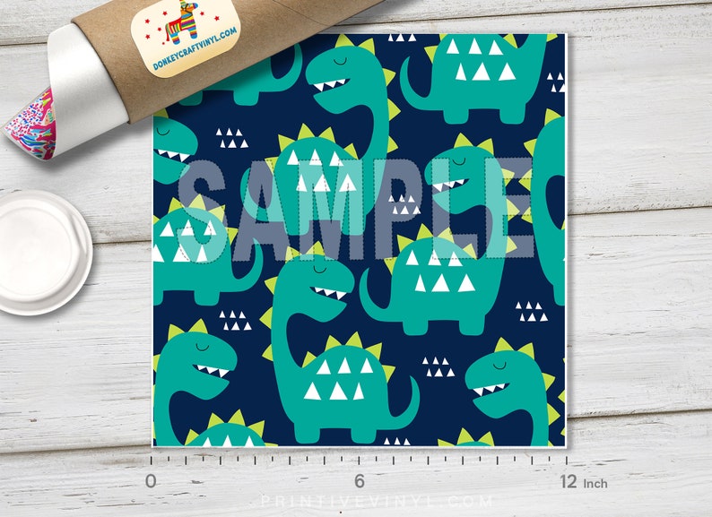 Kids Dinosaurs Pattern Printed HTV,Pattern Vinyl Pattern HTV Patterned Vinyl Siser Heat Transfer Vinyl Oracal Adhesive Craft Vinyl-1127