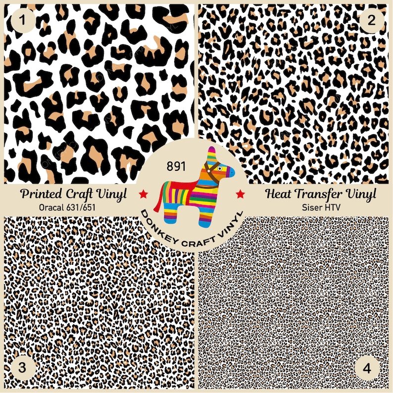 Patterned Vinyl Leopard Printed HTV Glitter HTV Adhesive Etsy