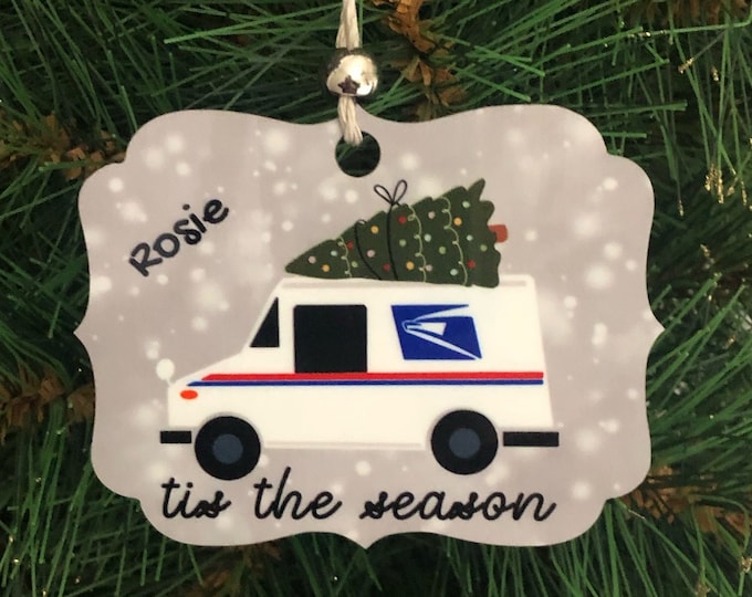 mailman gift, mail lady gift, postal worker ornament, truck driver ornament, postal carrier gift, post office, gift for mailman, parcel